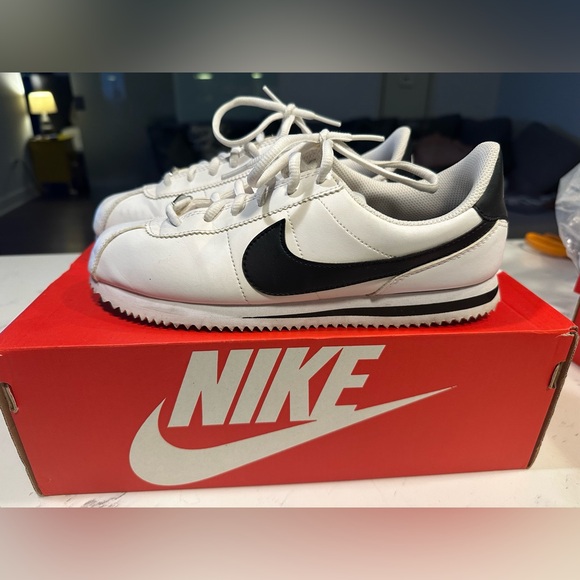 Nike Shoes - Nike Cortez size 8.5Womens 7Youth black and white